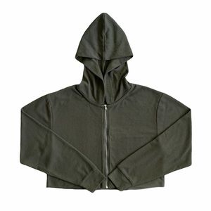Zip-Up Crop Hoodie